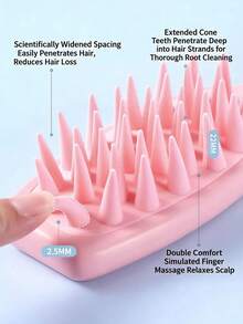 3/1pc. Scalp Massage Comb, Household Long Handled Shampoo Brush For Scalp Massage And Deep Cleaning, Shower Brush, Shampoo Comb, Scalp Brush Head, Spa Center, Relaxing Scalp Brush, Scalp Massage Comb - Baby Blue - View 7