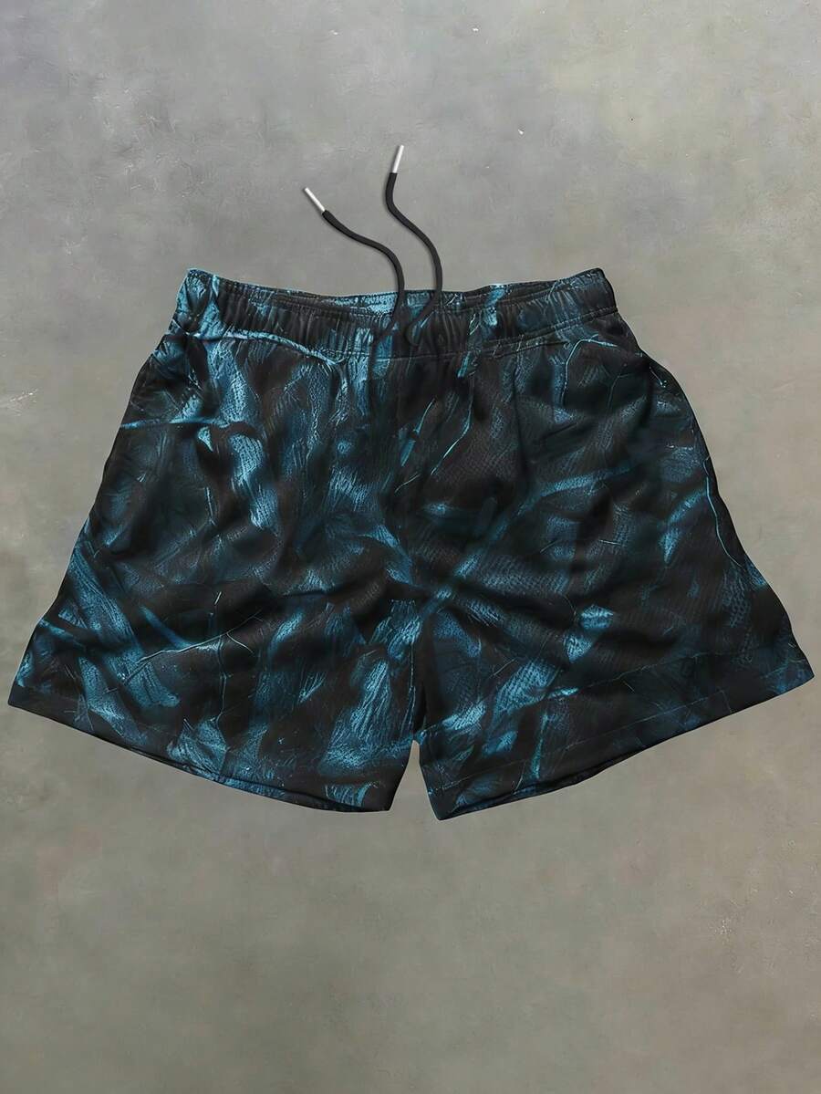 Men's Statement Print Shorts Fashion Designer Patterned Casual Daily Wear Shorts - Multicolor - View 1