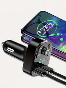 Bluetooth Car MP3 Player, Dual USB Fast Charging Car Charger, Multifunctional Car Music Receiver - One Size - View 4