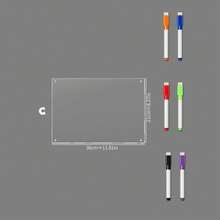 1块彩色3D A4尺寸计划板（含6支磁性白板笔），可用作周/月计划表、膳食计划表、可重复使用的亚克力干擦板、软木板、钉板、愿景板 - 亞克力板 - 查看 14