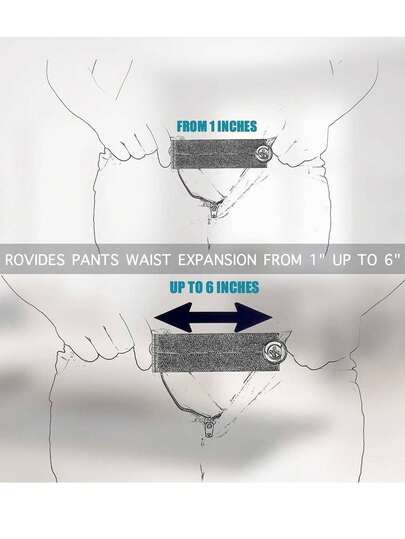 2pcs Waistband Extender Buckle, Elastic Adjustable Pants Extension, Maternity Pants Stretch Button