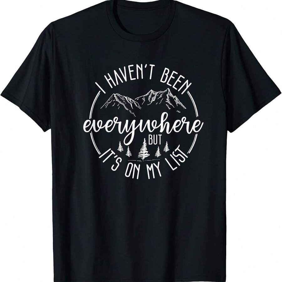 World Traveler, Vacation, Adventure, Funny Travel, Camping T-Shirt - Negro 4 - Ver 1