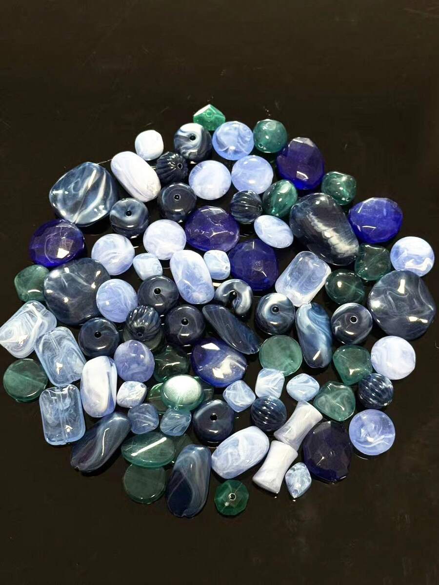 亚克力木珠混合散珠饰品材料，珠形珠子，手工DIY耳环、项链、手链、手机链珠子材料 - 彩色 - 查看 1