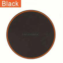 Cargador inalámbrico circular ultra delgado de 15W de alta calidad con borde naranja, compatible con iPhone 17/16/15/14/13/12 Pro/XS Max/Mini/X/XR y carga inalámbrica rápida inductiva. También compatible con Samsung. Regalo del Día de San Valentín. - Negro - Ver 11