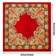 Paisley    Polyester    1pc Blush Pink Satin Square Scarf Women Lightweight Boho Headband Hair Accessory Spring Summer Beach Wrap Versatile Bandana Fashion Scarf - 粉色 - 查看 7