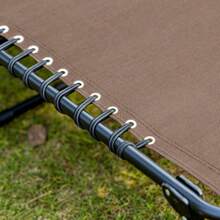 Folding Sun Lounger, Garden Deck Chair With Headrest And Side Pocket, Deck Chair With 5-Position Adjustable Backrest, Weather-Resistant Camping Deck Chair, Maximum Load 120 Kg, For Garden, Beach, Pool, Brown - Brown - View 8