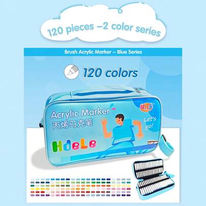 Bộ 120 bút màu nước acrylic nhiều màu sắc, với nhiều thiết kế màu sắc khác nhau đáp ứng nhu cầu vẽ tranh, phù hợp cho học sinh và nghệ sĩ. Là những chiếc bút màu thời trang, có thể dùng để vẽ nguệch ngoạc và tô màu trên nhiều vật dụng khác nhau, một món quà tuyệt vời dành cho bạn bè (kèm hộp đựng bút).