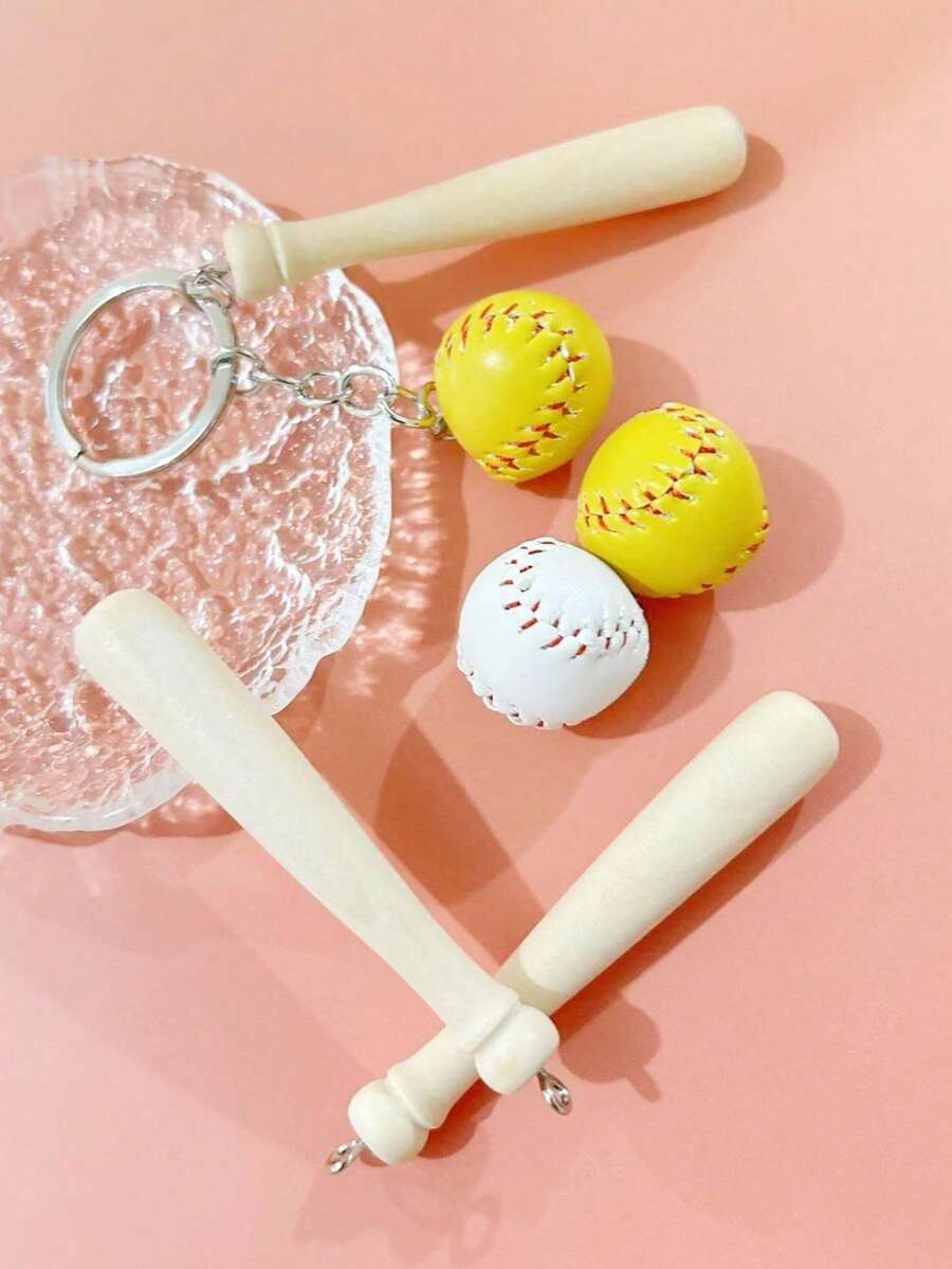 1个逼真棒球钥匙扣,创意棒球钥匙扣,包包挂饰,棒球时尚配饰,背包挂饰,棒球运动爱好者的钥匙扣饰品,礼物,小饰品,游戏奖品,夏季配饰,斋月礼物,开斋节惊喜,新年礼物,男女通用棒球钥匙扣,球类运动爱好者的钥匙扣 - 彩色 - 查看 1