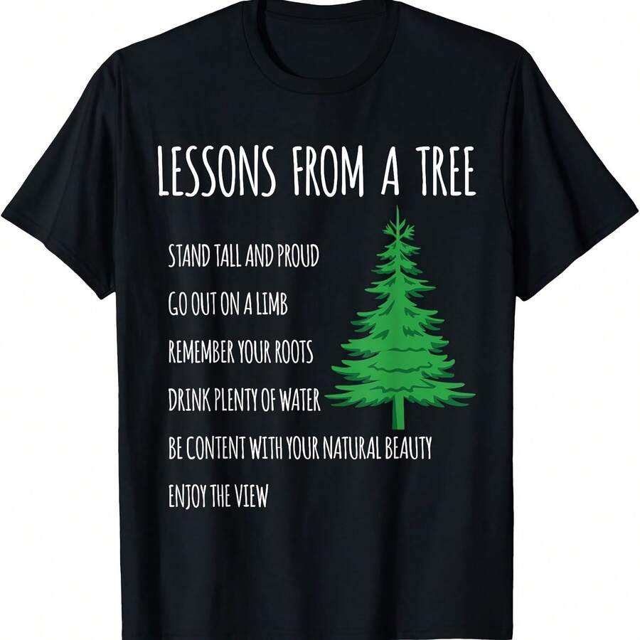 Funny Lns From Tree Inspirational & Motivational Quote T-Shirt - Negro 7 - Ver 1