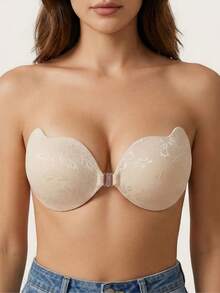 蕾丝隐形聚拢文胸，婚纱文胸，可重复使用的无肩带聚拢文胸，女士隐形文胸，适合露背和无肩带连衣裙，聚拢式文胸。 - 彩色 - 查看 3