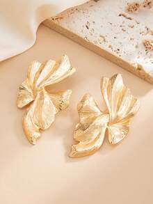 2件套波西米亚几何不规则条纹荷叶边花瓣时尚耳环，优雅奢华，适合日常休闲、派对、婚礼、度假、情侣约会等场合，是女士节日百搭的魅力饰品礼品。 - 耳飾 - 查看 7