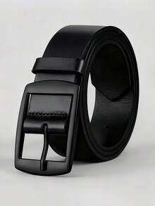 1pc New Fashion Casual Luxury Men's Belt, High-Quality PU Leather, Metal Buckle, Designer Style, Fits S Size Clothing, Unisex, Ideal Gift For Family And Friends, Casual, Business, Boyfriend, Husband, Father, Men's Gift, Daily Wear - Black - View 13