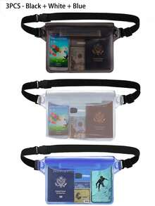 2/1pc Waterproof Waist Bag, Large Capacity Waterproof Phone Pouch, Outdoor Sports Waterproof Bag, Triple Sealed Waterproof Waist Pack, Waterproof Phone Protector For Swimming & Diving, Essential For Back To School, Waterproof Bag, Beach Bag, Beach Accessories, Suitable For Boating, Swimming, Snorkeling - Multicolor - View 14