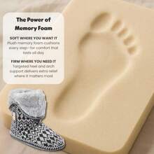 Fuzzy Memory Foam Beth Bedroom Bootie Slipper Sock With Grippers Pantuflas para mujer-B031 - 28,0~29,0 centímetros - Ver 5