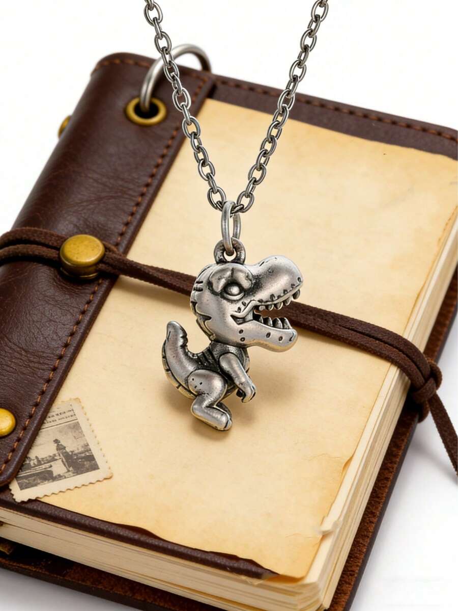 1PC New Retro Fashion Cute Mini Tyrannosaurus Rex Animal Pendant Necklace For Men And Women Hip Hop Punk Casual Party Jewelry Gift - Fashion - View 1