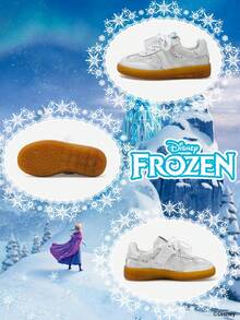 Disney 一双冰雪奇缘主题儿童运动鞋，包含艾莎公主、安娜公主和阿伦黛尔公主图案，适合日常穿着、假日运动和户外活动。舒适防滑，透气性好。 - 銀色 - 查看 4