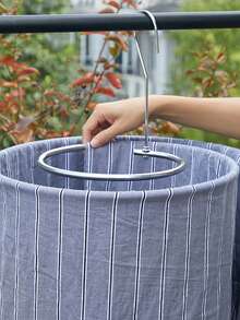Round Spiral Quilt Sheets Hanger Blanket Hanger Save Space Outdoor Home Balcony Hanger Stainless Steel Rotating Drying Rack - A - View 8