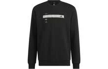 Adidas ThGfxCrew Logo Print Crew Neck Pullover Long-Sleeved Sweatshirt For Men, Black. - Black - View 11