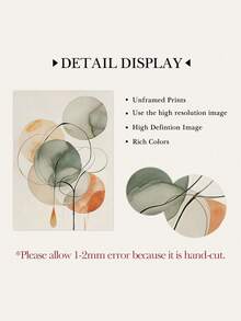 Conjunto de 3 pôsteres abstratos em tela, impressão artística de sálvia, arte de parede com plantas, arte de parede geométrica, arte de parede minimalista, decoração moderna para casa, decoração de parede para sala de estar, sem moldura. - Verde - Ver 11