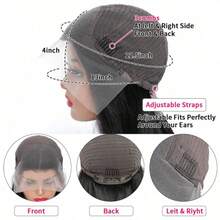 Bob Wig 13x4 HD Lace Front Wigs Human Hair 180 Density Bone Straight Human Hair Wig Glueless Bob Wig Human Hair 13x4 HD Transparent Lace Frontal Wigs For Women  Brazilian Virgin Short Bob Human Hair Lace Frontal Wig With Baby Hair For Women Natural Black Color - Natural Black - Xem 9