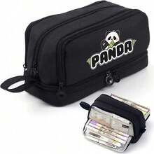 Panda Gel Pens Animal Theme Minimalist Style Soft Grip Click Type Smooth, Continuous Ink Quick Drying DIY Study Office Writing Black Quick Drying High Capacity Gel Pens, Large-Capacity Multi-Layer Pencil Case, Back To School Supplie Essentials Office Supplies Valentine's Day Gifts - Multicolor - View 13