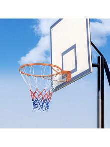 Basketball Rim, Wall Door Mounted Basketball Hoop, Heavy Duty Q235 Basketball Flex Rim Goal Replacement With Net, Standard 18" Indoor And Outdoor Hanging Basketball Hoop - 橘色 - 查看 9