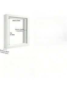 立体相框展示盒，3D相框，纪念品、婴儿用品、婚礼纪念品、工艺品、门票和照片展示盒 - 白色 - 查看 10