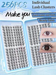 32排高容量D型卷翘192片猫耳式假睫毛，11mm/12mm/13mm/14mm四种尺寸可选，蓬松自然，适合动漫角色扮演，纤细锥形睫毛末端，轻盈浓密，适合居家聚会、情人节、旅行、摄影等场合。 - 黑色 - 查看 12