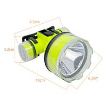 AGUILAMEX Linternas de cabeza para Buceo con LED Brillantes Recargable por USB Impermeables Linterna subacuática Portátil y Multifuncional, Regalo Festivo, Adecuado para Pesca, Emergencias, Trabajo, Mantenimiento, Deportes / Equipo de buceo para submarinismo - Amarillo fluorescente - Ver 10