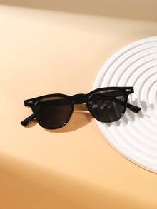 一副女士复古几何框眼镜，实用时尚街头风，附赠眼镜盒 - 彩色 - 查看 11