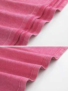 Washed T-Shirt Men Women Unisex Retro "Neon Pink Leopard Artist" Pop Art Oversized Short Sleeve Tee - 玫紅色1 - 查看 5