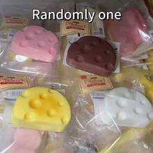 Japanese Style Soft Slow Rising Squishy Fake PU Half-Round Cheese Food Stress Relief Squeeze Toy, Gift - Multicolor - View 8