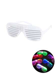 发光眼镜、LED时尚眼镜、荧光派对用品、闪光玩具眼镜、派对礼物、生日派对礼物、万圣节礼物 - 彩色 - 查看 3