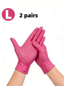 100/50/4pcs Disposable Nitrile Gloves, Black, Bright Pink - Latex & Powder Free, Suitable For Tattoo, Nail Salon, Cleaning, Nail Art Tools, Back To School, Kitchen, Bathroom Cleaning (Bagged) - Multicolor - View 25