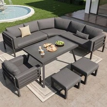 Outdoor Table & Chair Sets - Grey - View 1