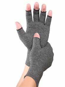 1 Pair Comfortable Fingerless Gloves With Anti-Slip Grip And Breathable Fabric For Computer Typing, Daily Office Work, And Casual Activities In All Seasons For Men & Women - Black - View 10