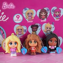 Mattel 芭比官方授权盲盒钥匙扣（1个）-3D泡沫盲盒人偶包夹&挂件拉链钥匙圈背包配件收藏礼品- - 彩色 - 查看 3