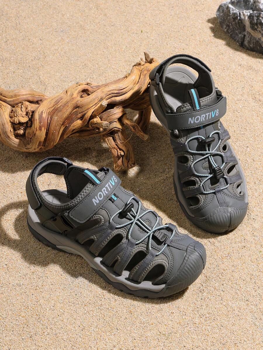 Men's Sandals, Closed Toe Athletic Sport Sandals, Mens Summer Shoes, Lightweight Trail Walking Flat Sandals For Beach Sport Outing - 彩色 - 查看 1