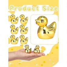 100/50/20/10/5/1 Pc Mini Golden Duck Statue Golden Duck Figurines Micro Garden Landscape Dollhouse Cake Decoration Potted Plants DIY Craft Charms For Party Gift Animal Statues Car Dashboard Decorations For Birthday Gift Party Decoration Favors - 金色 - 查看 7