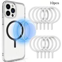 20 ملصق حلقة معدنية مغناطيسية، مصممة لشواحن لاسلكية، متوافقة مع سلسلة هواتف آيفون 11 إلى 17 برو ماكس، حلقة مغناطيسية للهاتف، هدية للأصدقاء، هدية عيد الميلاد - متعدد الألوان - مشاهدة 26
