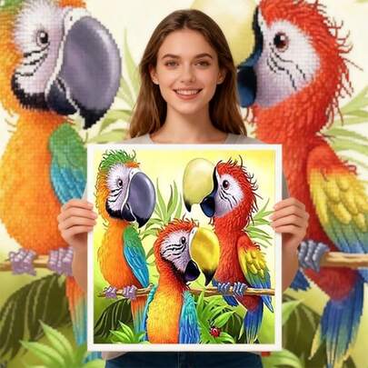 SNA 2026 New Style Home Decor Painting "Animal Bird" DIY Full DMC Printed Canvas Cross-Stitch Kits Handmade EmbroideryCraft Diy Kit Crafts Embroidered Embroidery Kit Cross Stitch Kits Crochet Kit Punch Needle Kit Sewing Accessories Sewing Kit Embroidery Thread Craft Kit Stitch Stuff Sewing Patterns Crochet Craft Supplies Embroidery Kit Beginners Sewing Pattern