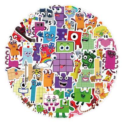 61PCS Number Blocks Stickers - High Quality Stickers, Perfect For DecoratingYour Phone, Laptop, Tablet, Water Bottles, Scrapbook, Journaling, Car, Handmade Card Decoration Stickers, Art & Crafts, ForGift Bags, Envelope Seals, Party Decoration