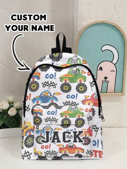 1pc Customized Name Backpack, Can Be Customized According To Your Unique Design, Perfect For Children, Print Your Own Name Or Print Your Sister's And Classmates' Names As A Gift To Give To Others