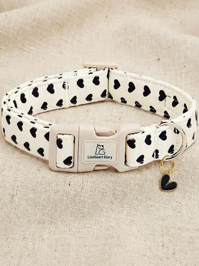 PETSIN Löwenherz Ruhm Valentinstag Hundehalsbänder Herz Muster Hundehalsbänder für süße Hundehalsband Frühling weiblich männlich Haustier Geschenk
