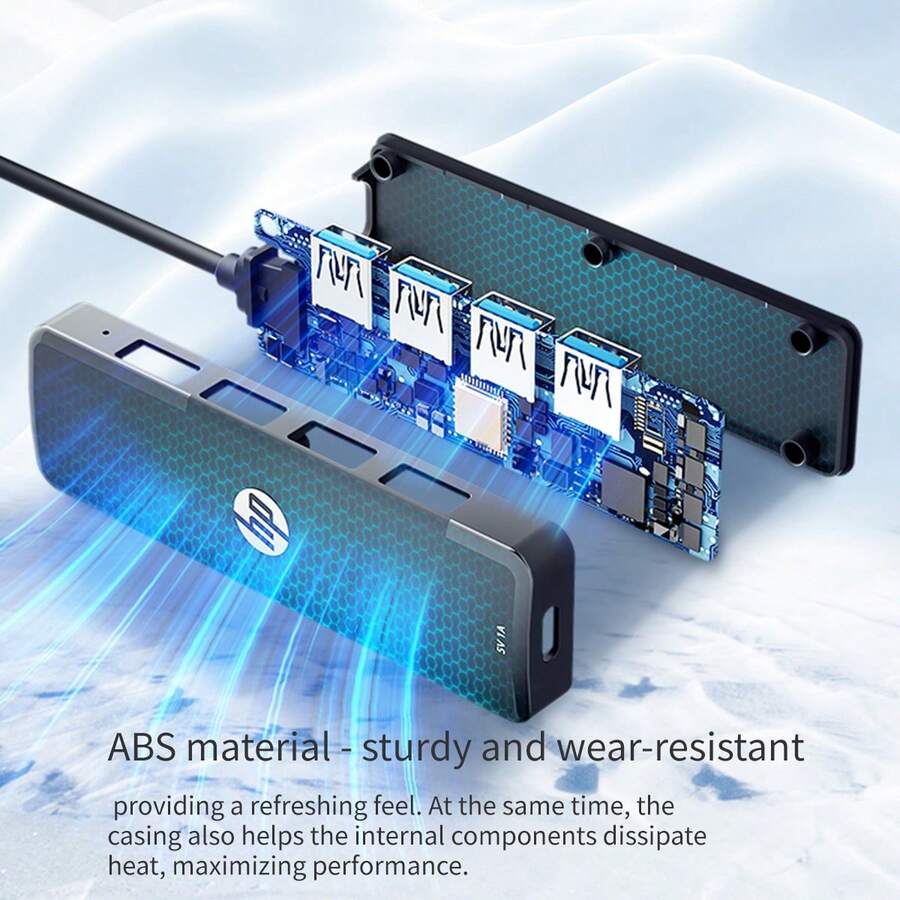 HP 4-In-1 Docking Station, Multi-Port With Power Delivery, Type-C Expansion Dock, Hub, Splitter, Adapter And Converter, Multi-Functional Interface - Silver - View 1