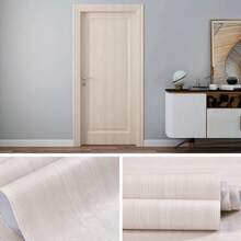 Self-Adhesive Wood Grain Texture Wallpaper Roll, Waterproof Furniture Renovation Sticker, Straight Splice Pattern Suitable For Cabinets, Coffee Tables, TV Stands, Shoe Racks - Brown Eucalyptus Style - Walnut Wood Grain - View 11