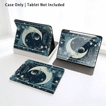 1 件装翻盖平板电脑保护套，带笔槽，星月图案设计，兼容华为 Matepad SE 11 英寸/Matepad Pro 11 英寸/Matepad 11.5 英寸 2026、荣耀平板 8/9/10、荣耀 GT 11.5 英寸/X7/X8A/X9/X8Pro/X9Pro/X10 PRO/V9/V8 Pro、S11/A11/A11+、红米、苹果、OPPO、vivo 等品牌，具备自动休眠/唤醒功能，适合开学季、情人节等场合。