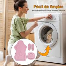 Gaming ChairsMarsheepy Funda para Silla con Brazos Color sólido de poliéster Desmontable y Anti-Polvo. Ideal para sillas Gaming de Juegos de Oficina y más Blanco - Rosa - Ver 3