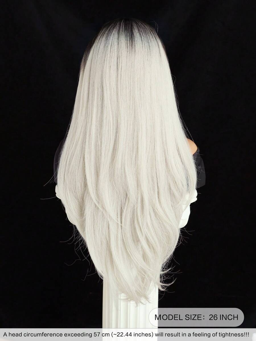 7JHH WIGS Long Straight Blonde Headband Wig For Women Light Blonde Layered Natural Looking Synthetic Heat Resistant Fiber Hair Band Wig For Daily Party Use 26 Inch - 金色 - 查看 1