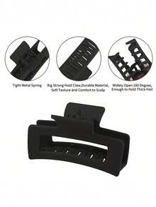 8pcs Minimalist Matte Square Hair Clips, Everyday Hairstyle Hair Claw, Shower Hair Clamps, Fashion Elegant Hair Accessories, Versatile Hair Clips, Holiday Gift - 8pcs Multicolor - View 5